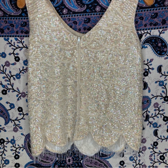 vintage wool sequin flapper tank - Picture 4 of 7